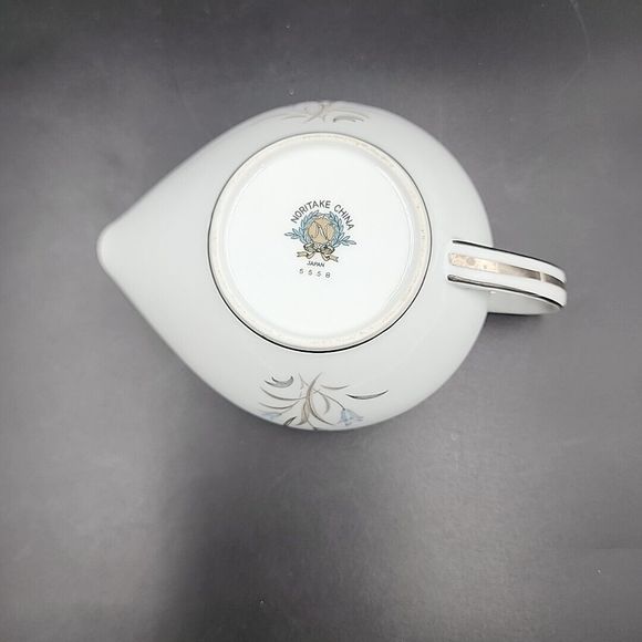 Vintage Noritake China BLUEBELL #5558 Creamer set platinum Japan - Picture 9 of 10